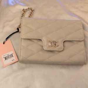 Juicy Couture Brighter Than A Diamond Flap Wristlet Color Angel Chain Strap NWT